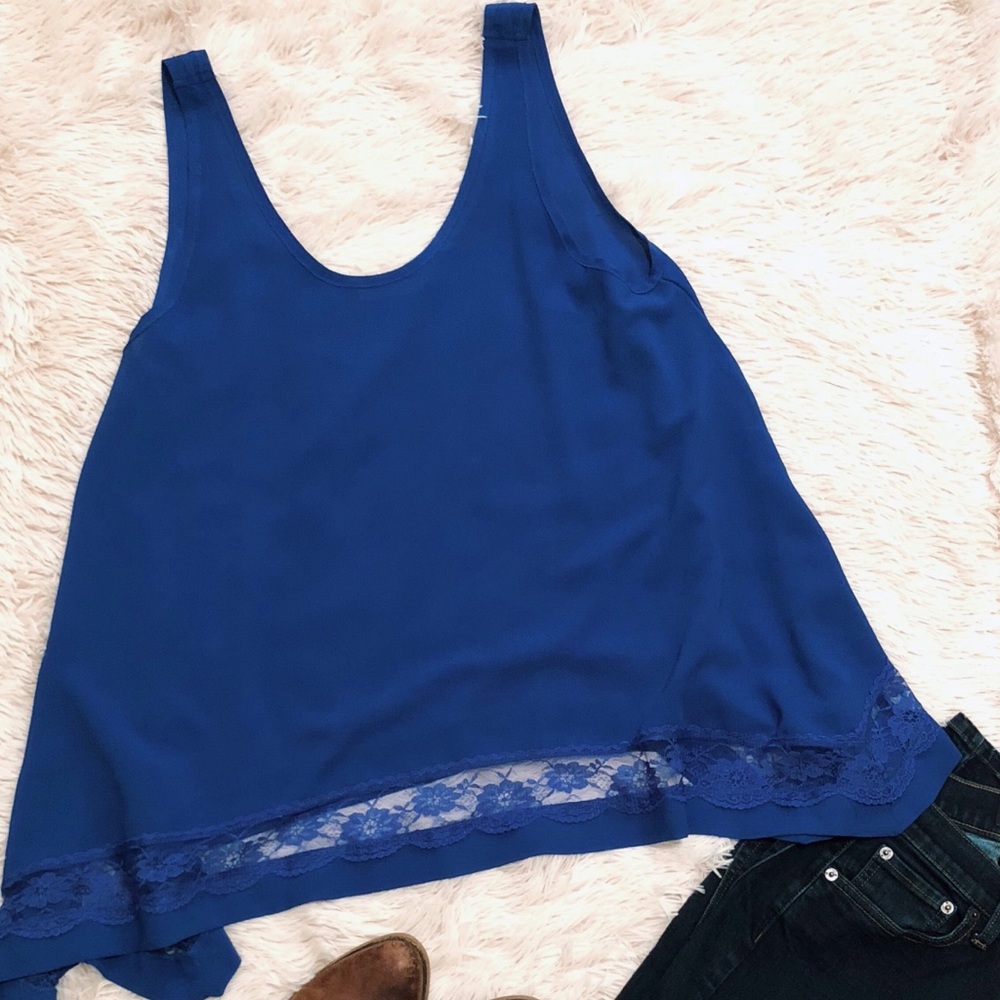Cherish royal blue tunic top